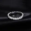 Clusterringe JPalace Zirkonia Ring 925 Sterling Silber für Frauen Stapelbarer Eternity Band Schmuck Fine227B