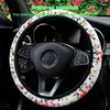 Capas de volante floral capa de carro sem costura almofadas automotivas universais aderência confortável