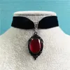 Chokers Gothic Cameo Pendant Choker Velvet Necklace For Women Fashion Pagan Witchcraft Jewelry Girls Gifts Creative 231016