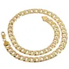 10 MM Grote Geel Massief Goud Gevuld Cubaanse Ketting Dikke Womens Heren Kettingen Hip Hop Jewelry2474