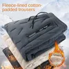 Pantalones para hombres Hombres de invierno Trotar Espesar Fleece Algodón Elástico Cintura Sweetpants Outdoor Zip Pocket Trabajo L-7XL