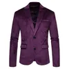 Mäns kostymer 2023 Casual Solid Color Versatile Fashion Personality 2 Button Coat Suit Wedding Dress Men