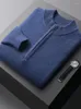 Erkek Sweaters Yuvarlak Boyun Üst düzey Sıcak Yün Kazak 2023 En İyi Sonbahar Kış Tasarımcısı Moda Lüks Örgü Günlük Giyim