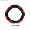 Steering Wheel Covers Universal Leather Car Steering Wheel Cover For Renault Megane 2/3 Captur Clio Scenic Duster Kudjar Triber Auto Accessories Q231016