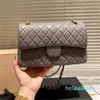 Sac de créateur Bandoulière Fourre-tout de luxe en peau de mouton en cuir pour femme Pochette classique matelassée en peau de mouton Sacs à main à bandoulière pour femme Flap Sling