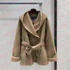 Autumn Winter Outerwaer Women Wool Trench Coats Warm Parkas Outdoor Windproof Wool Blend Hooded Windbreaker