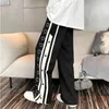 Pantaloni da uomo Donna Streetwear Harajuku Coreano Gamba larga Oversize Casual Nero Pantaloni larghi Pantaloni sportivi da uomo Hippie anni '90 Alt Pantaloni Abbigliamento