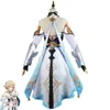 Cosplay Anime Spiel Genshin Impact Lumine Cosplay Kostüm Perücke Schuhe Abyss Order Traveler Sexy Frau Kleid Süßes Loli Outfit Halloween Anzug