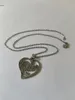 Colares de pingente de titânio de aço inoxidável coração charme jóias clássico amor colar de corrente
