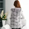 Femmes fourrure arrivée hiver chaud mode femmes Faux gilet veste manteau Long Colete Feminino grande taille 3XL 4XL