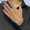 Bangle Fashion Metal Chain Linked Finger Bracelet For Men Hip-Hop Male Stree Personality Hand Back Jewelry Goods 2 Uah