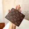 Woman Pocket Purse Leather Organizer Designers Clutch Bag Highs Quality Brown Flower Letter Coin Purses with Original Box