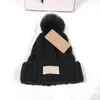 Gorro/bonés de caveira marca de luxo crianças quente malha bonés inverno macio chapéus do bebê colorido pompom bola