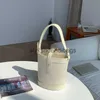 Cross Body Straw Woven Tote Bucket Bag Pu Canvas Crossbody Bag For Handbag High-End Shoulder Bagstylisheendibags