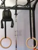 Gymnastiska ringar 1Pair Woode 1.1 "Portable Gymnastics Rings Home Fitness Gym Balance Operifices Strench Training 231016