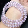 Strand Natural Kunzite Triple Circle Bracciale Healing Fashion Reiki Crystal Fengshui Gioielli Regalo di compleanno 1 pz