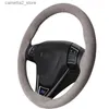 Coprivolante universale 38 cm Coprivolante per auto Accessori per auto in pelle scamosciata Coprivolante per auto fai-da-te Coprivolante antiscivolo da 15 pollici Q231016