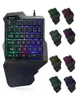 Profession Kablolu Oyun Tuş Takımı Renkli RGB LED Arka Işık 35 Anahtarlar OneHanded Membran Klavye Teclado Mecanico Gamer KEYPAD2818374