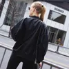 Frauen Leder Stilvolle PU Faux Jacken Für Frauen Casual Lose Bomber Jacke Mantel BF Stil Baseball Weibliche Schwarz Outwear herbst