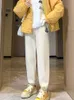 Pantalons pour femmes Capris printemps décontracté chaud Harem velours jambe large pantalon cargo ample surdimensionné pantalons de survêtement Vintage polaire pour les femmes 231016