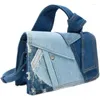 Sacs de soirée 2023 Vintage Sac sous-aisselles Grande capacité Déformable Denim Couture Casual Commuter Designer Boîte à bandoulière pour femmes