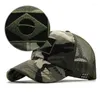 Ball Caps 2023 Army Camouflage Male Baseball Cap Men Embroidered Brazil Flag Outdoor Sports Tactical Dad Hat Casual Hunting Hats