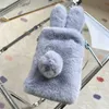 Sacs de soirée pour femmes Sac à bandoulière en peluche super mignon couleur unie PhImitation mobile fourrure de lapin petite corde en cuir boucle magnétique version coréenne pour femmes