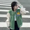 Jaquetas masculinas feitas 22fw japonês outono/inverno pato amor impressão jaqueta de beisebol feminina algodão casaco solto x1016