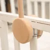 Teethers Toys Baby Wooden Bed Bell Bracket 0-12 Months Mobile Hanging Rattles Toy Hanger Baby Crib Mobile Bed Bell Wood Toy Holder Arm Bracket 231016
