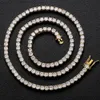 Дизайнерское ожерелье из стерлингового серебра VVS с муассанитом и драгоценным камнем, классические теннисные ожерелья с бриллиантовой цепочкой и подвеской для стильных мужчин и женщин, ювелирные изделия в стиле хип-хоп