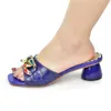 Dress Shoes Luxery Women Metal Chain Closed Toe Heels Italian Wedding Decorated With Rhinestone Ladies And Sandals
