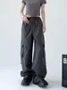 Pantalones para hombres Streetwear pierna ancha recta paracaídas carga cordón Casual holgado Y2k Harem pantalones largos Techwear 2023