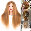 Schaufensterpuppenköpfe Weiblicher Trainingskopf 8085 Echthaar-Styling-Dummy-Puppenpuppe für Friseure Frisuren9212644 Drop Delivery Prod Dhqrl