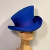 Bérets Cachemire Chapeau Asymétrique Top Laine Femmes Hommes Unisexe Steam Punk Party Mode Ruban Hommes Bois Costume