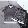 2024 Men pullover Tracksuit Sweat Suits see summer Fashion Tracksuits Jogger Suits Top flocking process Pants Sets Sporting Suit Print women casual sportswear