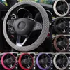 Steering Wheel Covers Sand Fabric Car Steering Wheel Four Season Car Styling Auto Universal Elastic Anti-Skid Steering-Wheel Cover Car Accessories Q231016