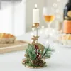 Candle Holders Christmas Dining Candelabras Snowflake Pentagram Elk Decorative Holder Golden Festival Theme For Party Table Decoration