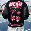 Herrjackor American Retro Letter Flocked broderad jacka och jacka Men Y2K New Street Hip-Hop Trend Baseball Jacket Unisex Casual Jacket x1016