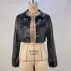 Vestes en cuir pour femmes, coupe-vent court, automne et hiver, manteau de moto Sexy pour fille nue, 2023