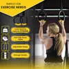 Gymnastic Rings Gymnastic Rings 1000lbs Capacity 1/2M Adjustable Buckle Straps Pull Up Exercise Rings Non-Slip Rings for Home Fitness 231016