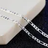 Łańcuchy 925 N102 Piękna moda elegancki srebrny kolor urok 4 mm kobietę ładny łańcuch naszyjnik biżuteria