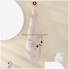 Towel Womens Hair Microfiber Super Soft Care Film Quick Drying Absorbent Cartoon Cat Scarf Drop Delivery Home Garden Textiles Dh6Bj