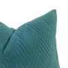 Taie d'oreiller en velours matelassé contemporain, 45x45cm, vert foncé, doux, cadeau, housse décorative pour sol de maison et voiture, paquet de 1 pièce