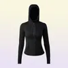 Yoga Outfits New style yoga clothes hooded define women039s sports jacket coat doublesided brushed fitness Hoodie5941708