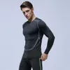 Heren T-shirt T-shirts hardloopfitnesskleding sneldrogend sportkleding compressietraining met lange mouwen stretch slanke panty maat241M