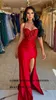 Party Dresses LORIE Red Lace Sweetheart Mermaid Formal Evening Spaghetti Straps Side Split Summer Prom Gowns Dress