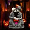 1pc lanterna roxa casal fantasma, decorações de festa de casamento de halloween, decorações de jardim de halloween movidas a energia solar ao ar livre