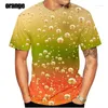 Herr t-skjortor 2023 mode sommar 3d bubble tryck tshirt män och kvinnor bär avslappnad t-shirt