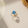 Gioielli di design Anello trifoglio vanly cleefly Fedi nuziali classiche con farfalla di diamanti di donna uomo anello d'amore Anello in oro argentato San Valentino Festa della mamma Con scatola