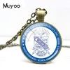 2018 Nowy Phi Beta Sigma Bractwo Naszyjnik Glass Dome Cabochon Po Pendant Link Saikalces Srebrna okrągła biżuteria HZ1262E